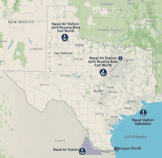 navy bases in texas