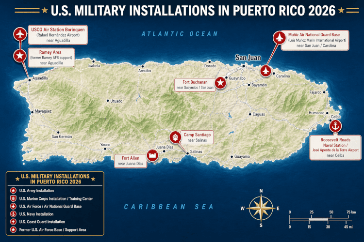 us military bases located in puerto rico